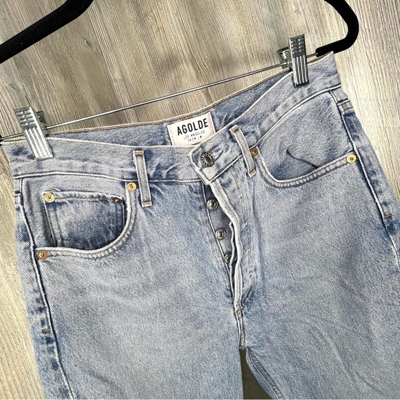 Agolde Riley High Rise Straight Crop Jeans - Picture 4 of 9
